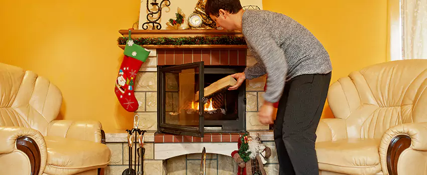 Rusted Metal Fireplace Restoration in Braintree, Massachusetts