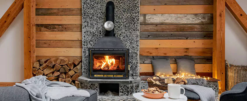 Thelin Hearth Products Direct Vent Gas Stove Fireplace Inspection in Braintree, Massachusetts
